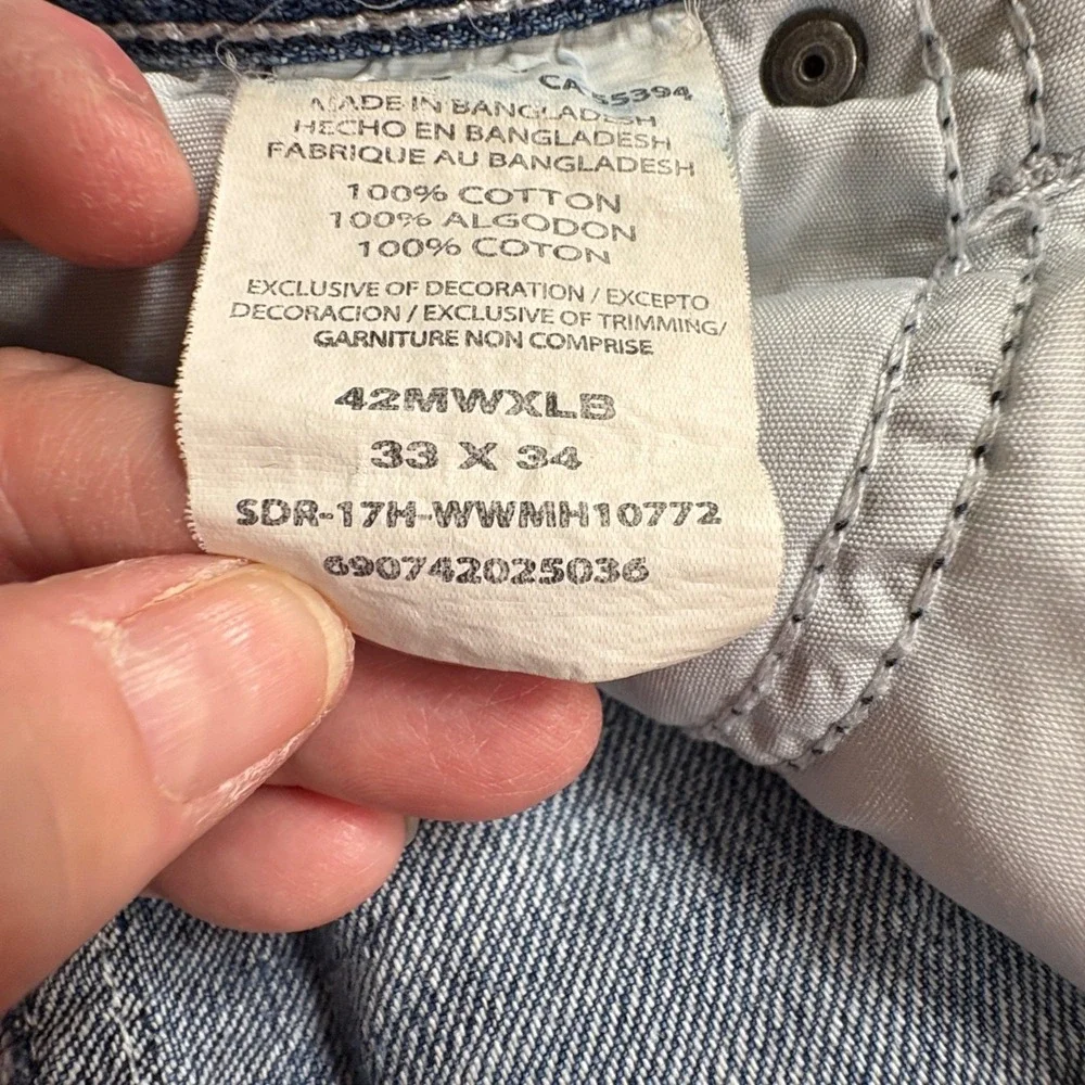 Wrangler 20X Jeans Men's 33x34 Blue No. 42 Vintage Bootcut Slim Fit‎